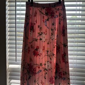 Spartina 449 Pink Pleated Midi Skirt for Cocktail